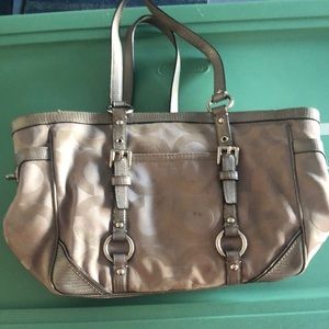Coach Classic hang bag silver/grey